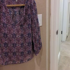 Joie patterned sheer blouse